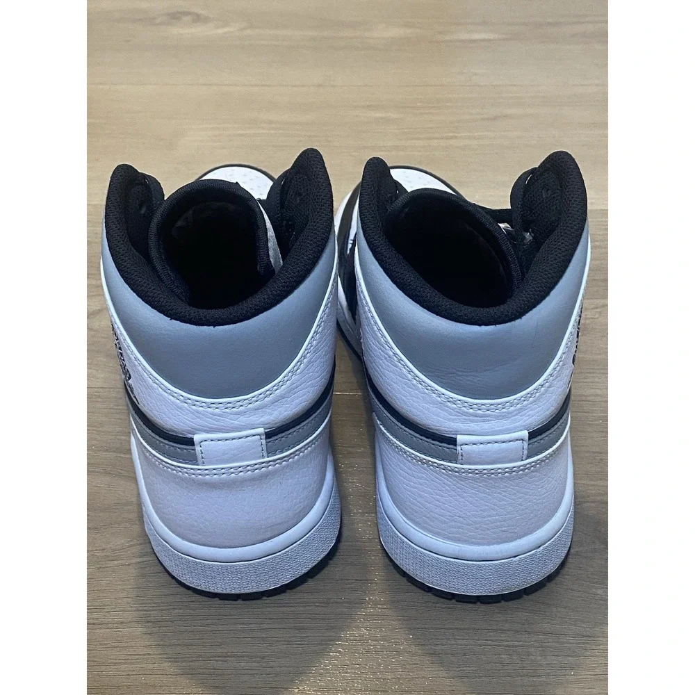 Nike Air Jordan 1 Mid White Shadow Grey 554724-073 Men's Size 8